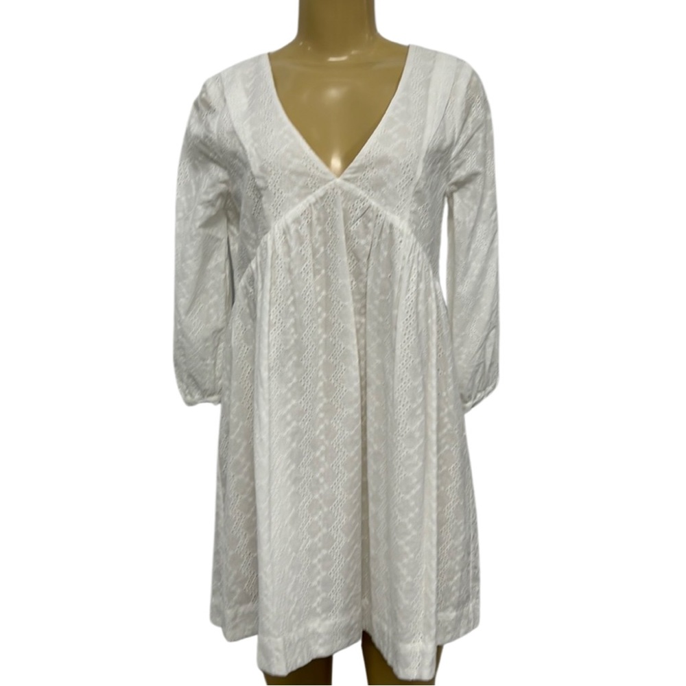 4021 NWT $98 EVERY Eyelet Cotton white Dress